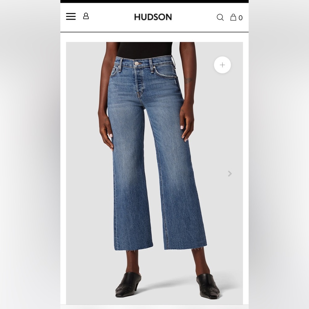 Hudson Rosie High Rise crop Wide Leg
